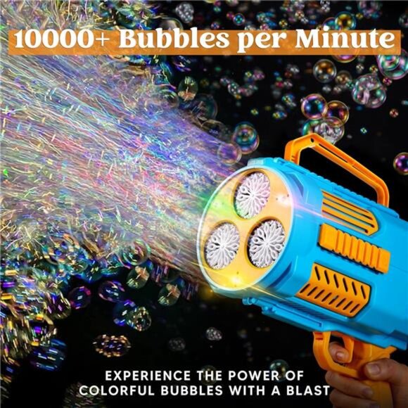 Sloosh Bubble Gun Toy, 10000+ Bubbles, No Dip Automatic Bubble Machine - Picture 3 of 7